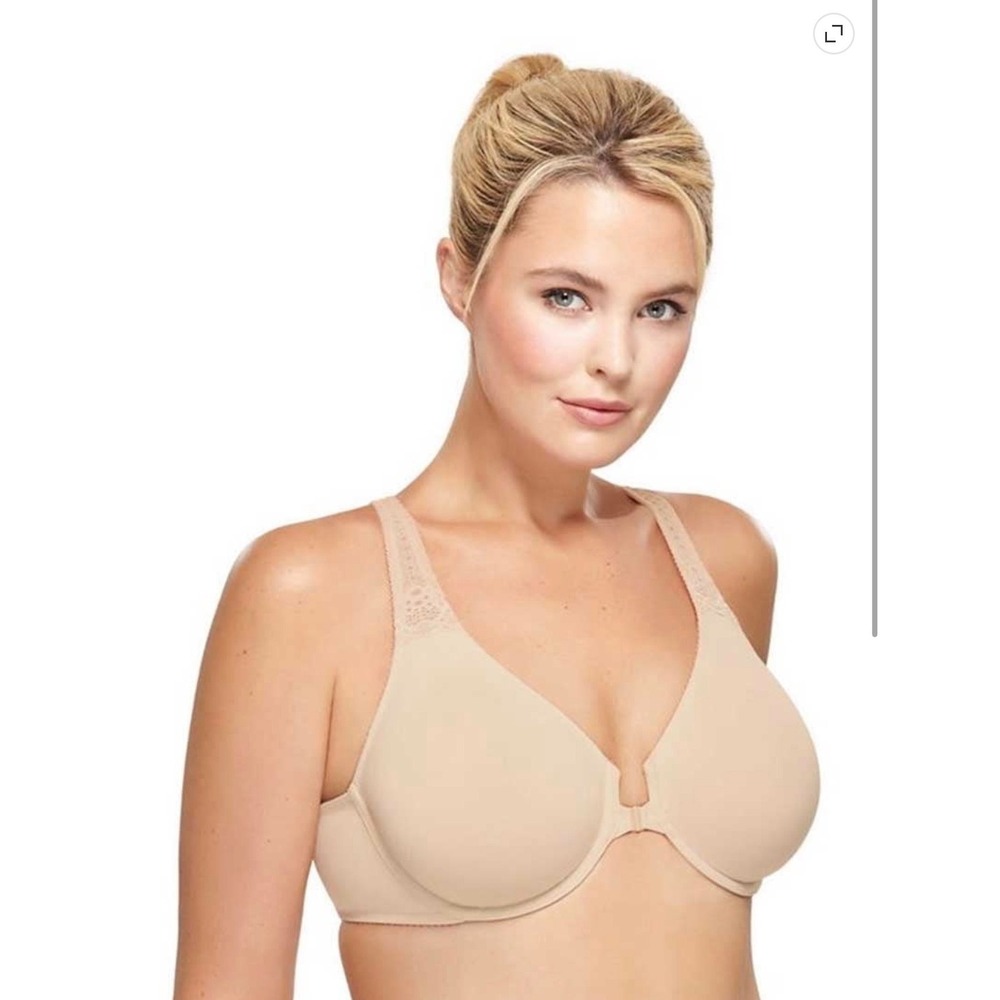 Wacoal Beige Soft Embrace Front Close Underwire Bra, 32DD